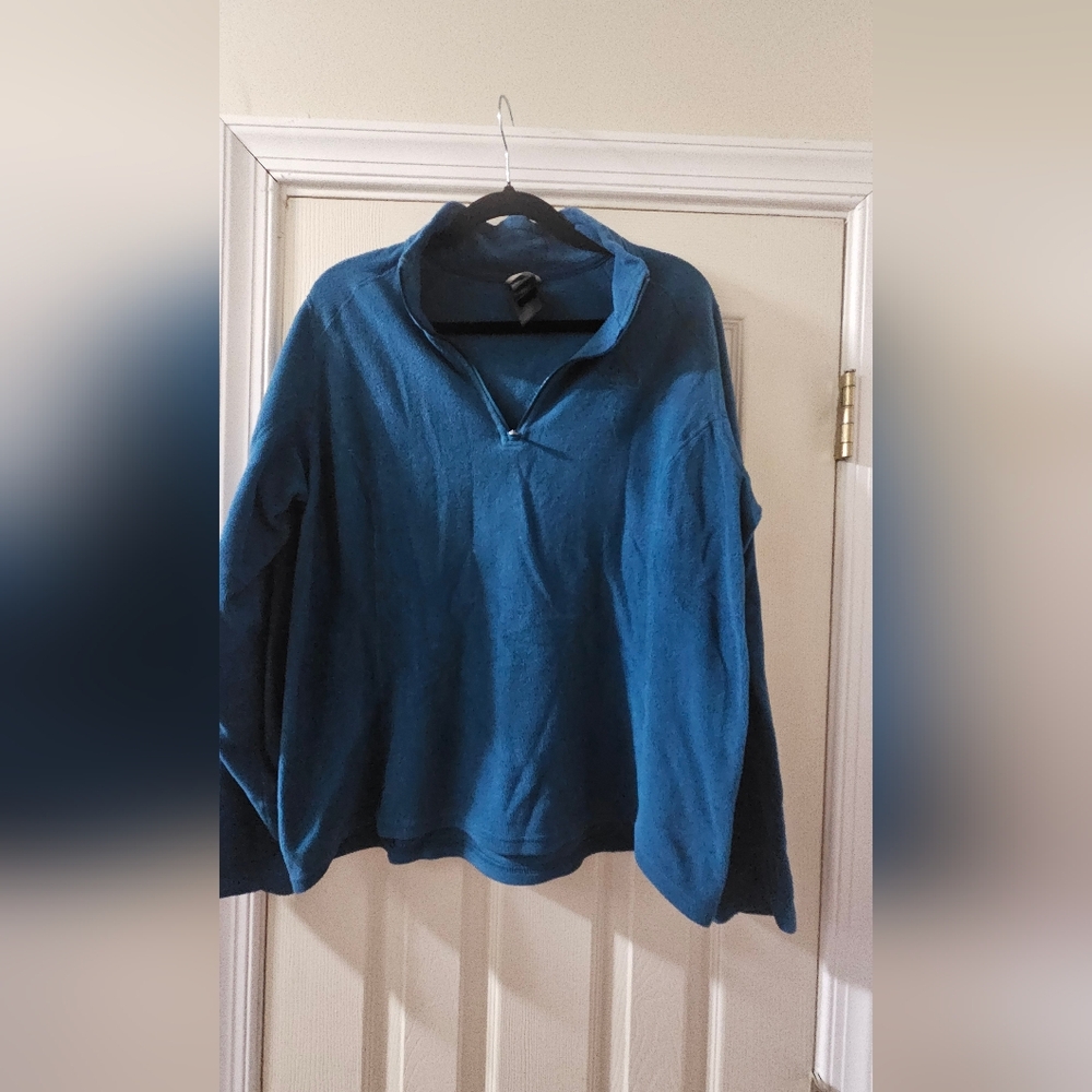 North Face Blue Quarter Zip Fleece